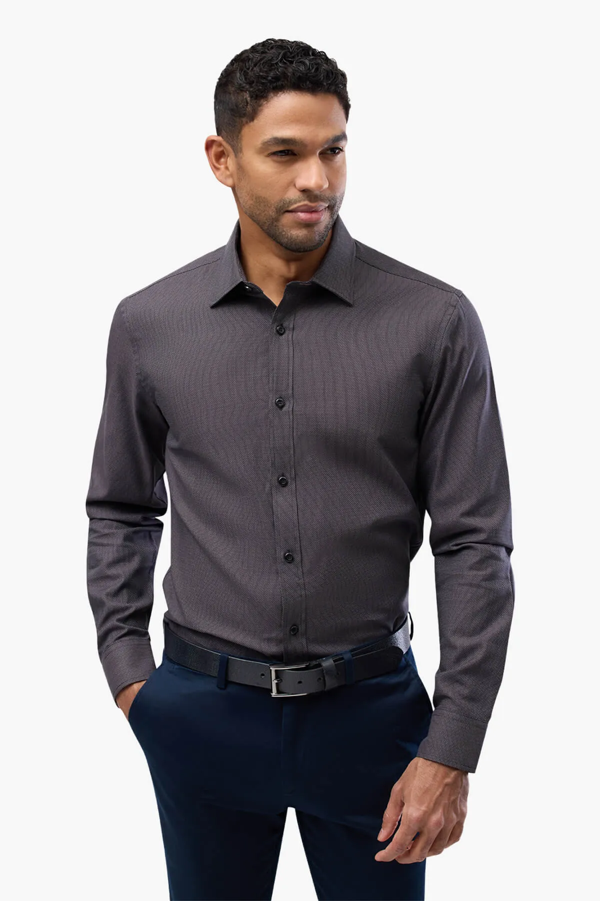 Brooksfield | Textured Slim Fit Business Shirt