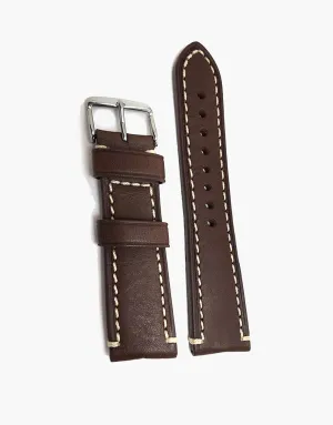 Brown Calf Leather watch Strap Band-Hadley-Roma MS855