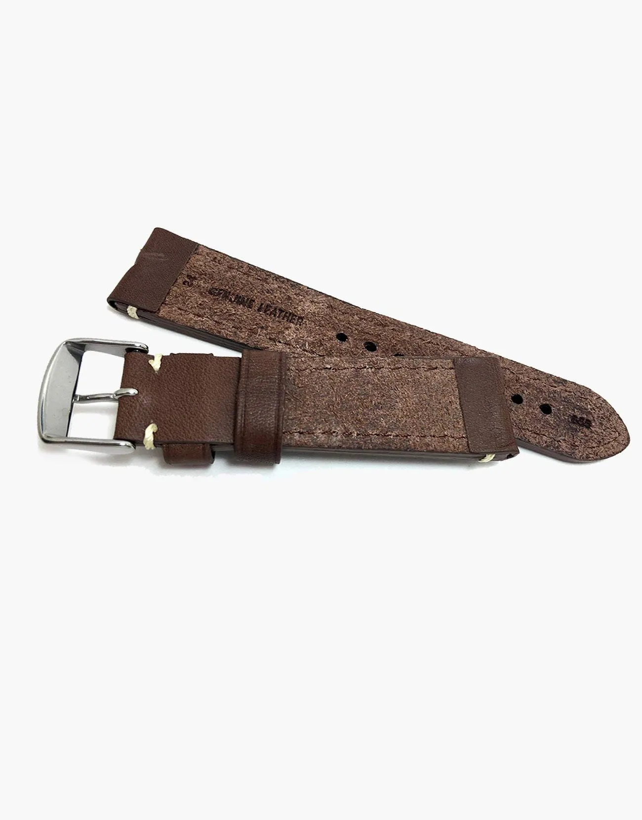 Brown Calf Leather watch Strap Band-Hadley-Roma MS855