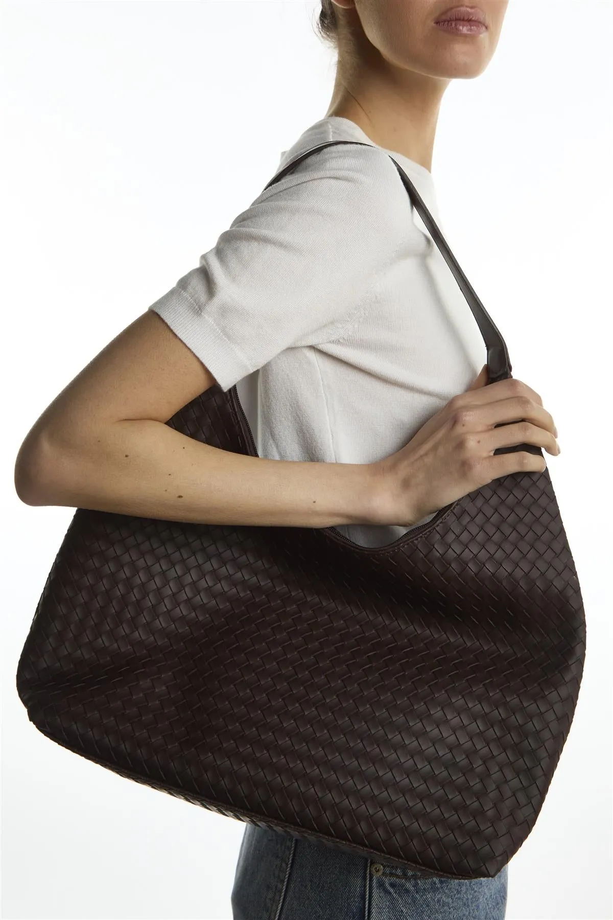 Brown Woven Shoulder-Bag