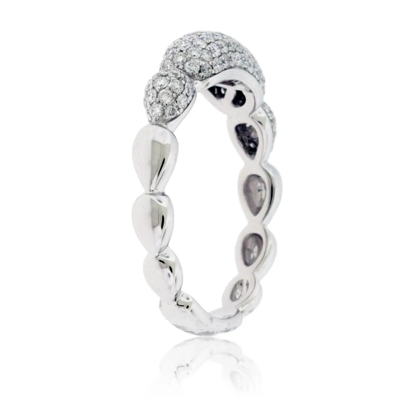 Bubble Bar White Gold Diamond Fashion Ring