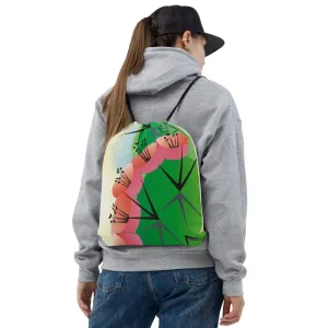 Cacti Green Drawstring bag