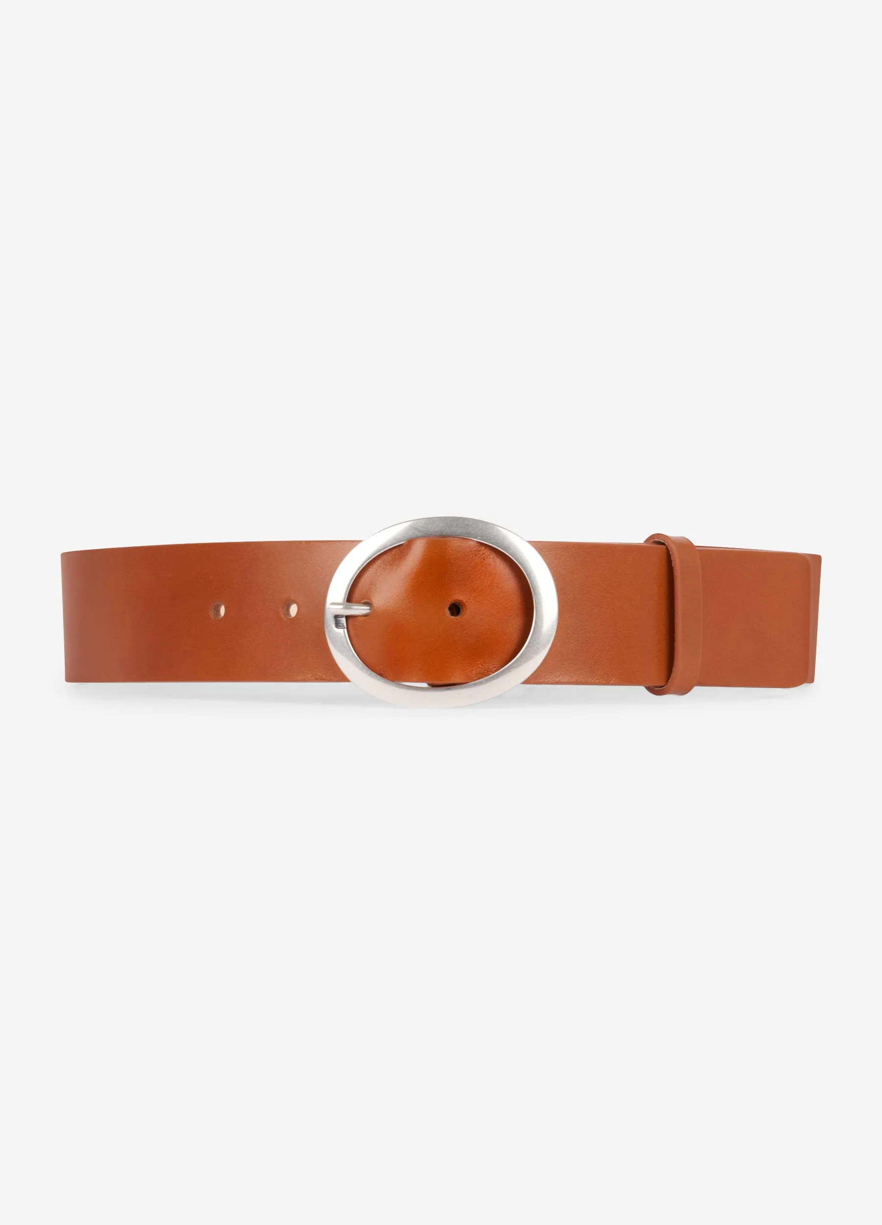 Camel leather belt