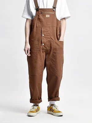 Casual Cargo Overall with Multiple Pockets