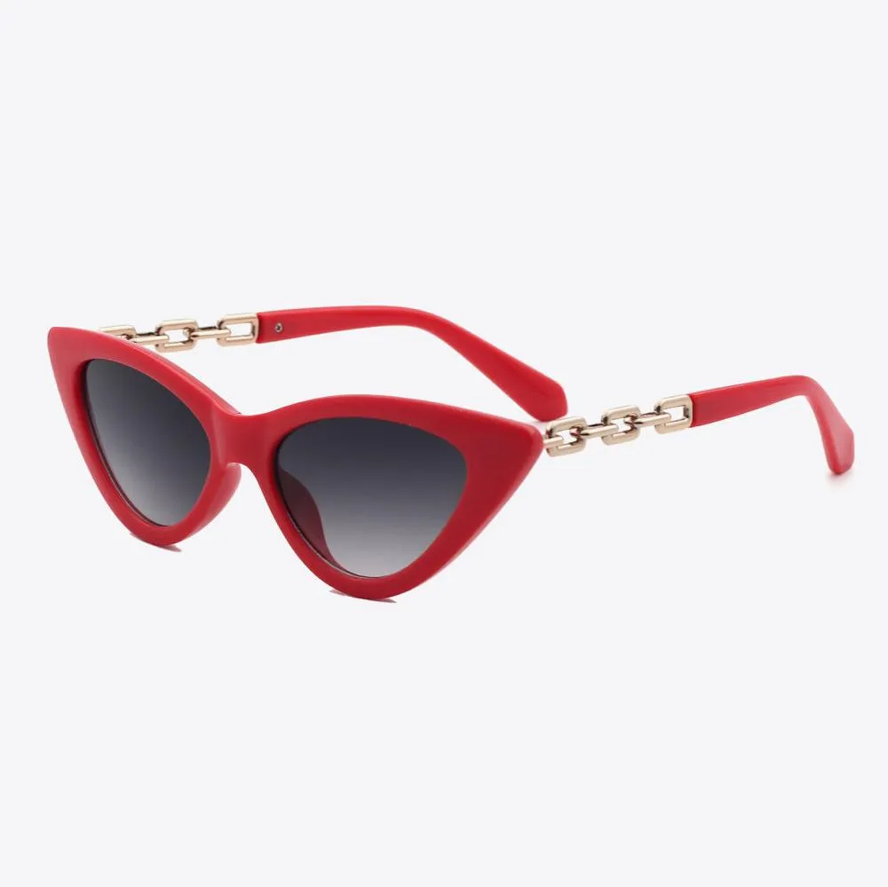Chain Detail Cat-Eye Sunglasses