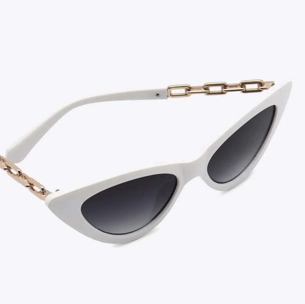 Chain Detail Cat-Eye Sunglasses