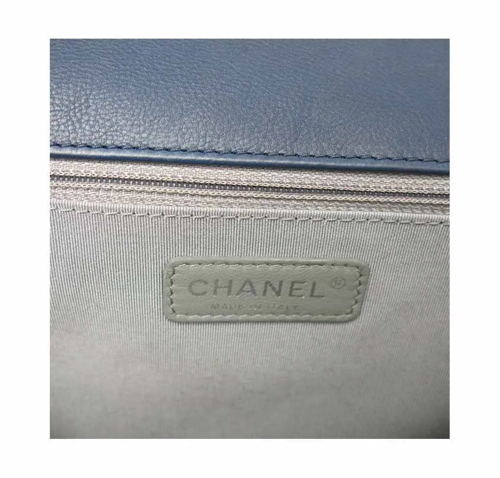 Chanel Boy Bag Navy SHW