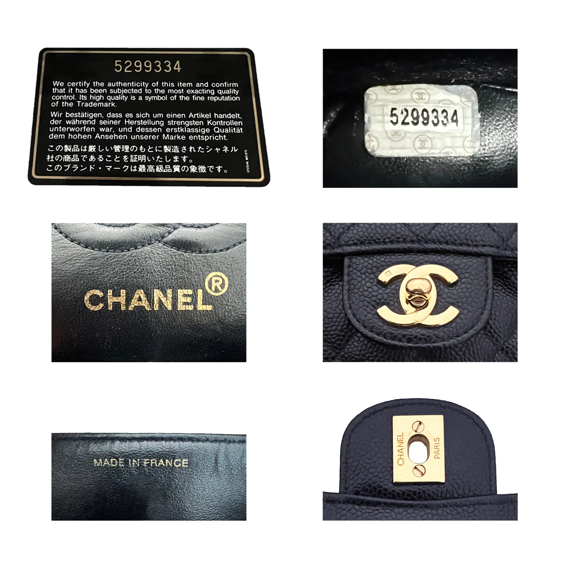 Chanel Vintage Navy Caviar Small Classic Double Flap Bag