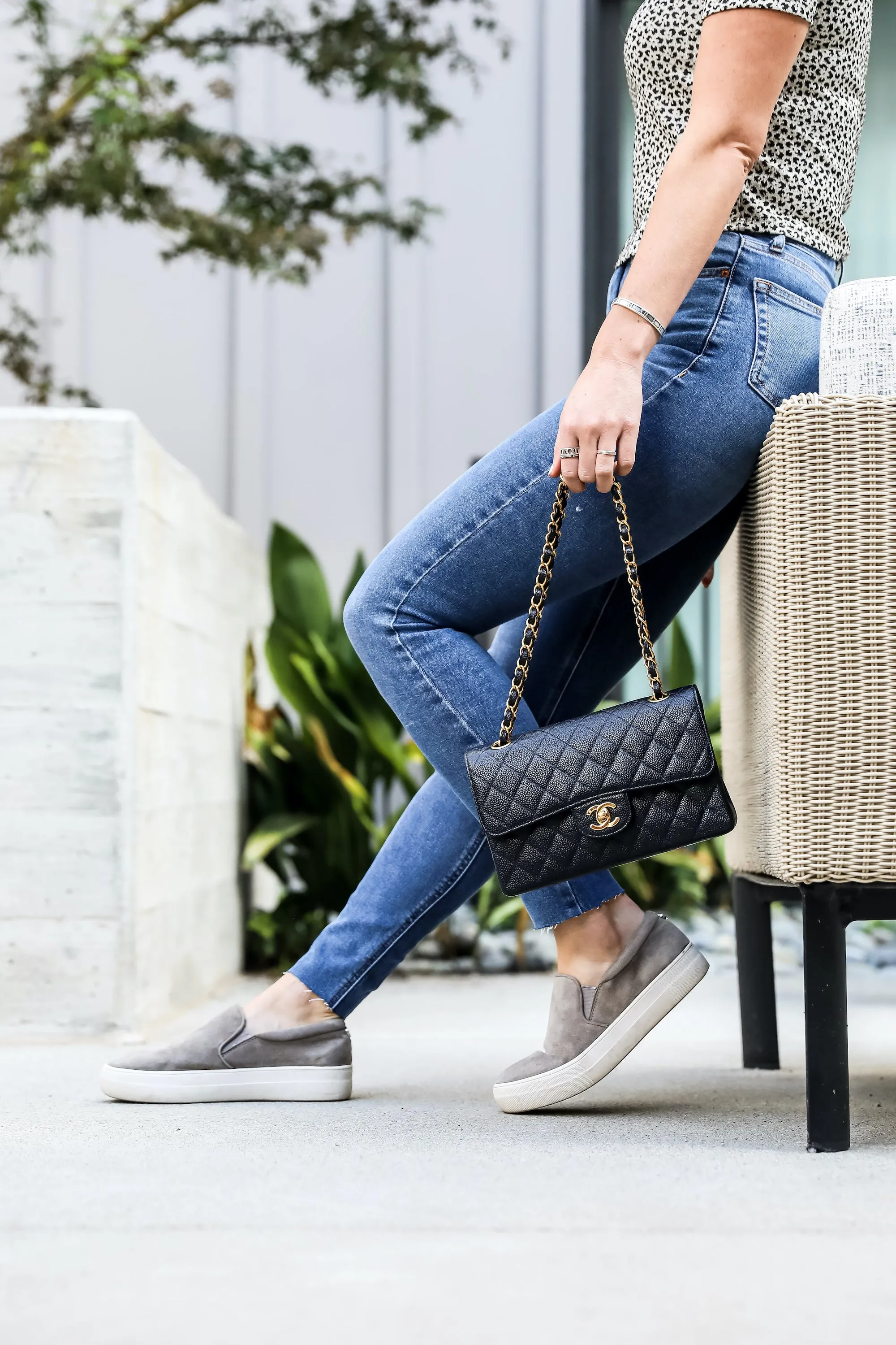 Chanel Vintage Navy Caviar Small Classic Double Flap Bag