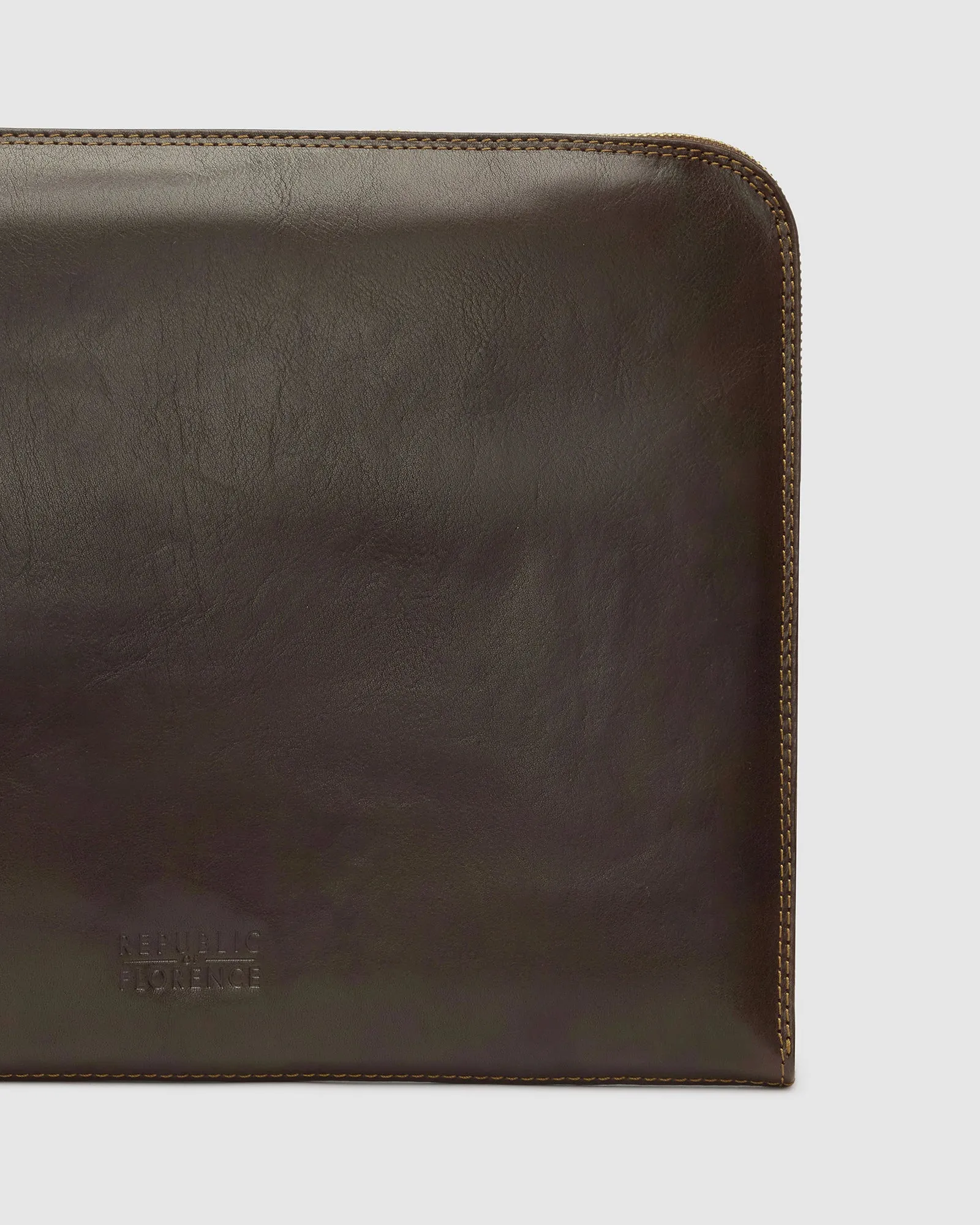 Charta Brown - Leather Document Holder 13" laptop