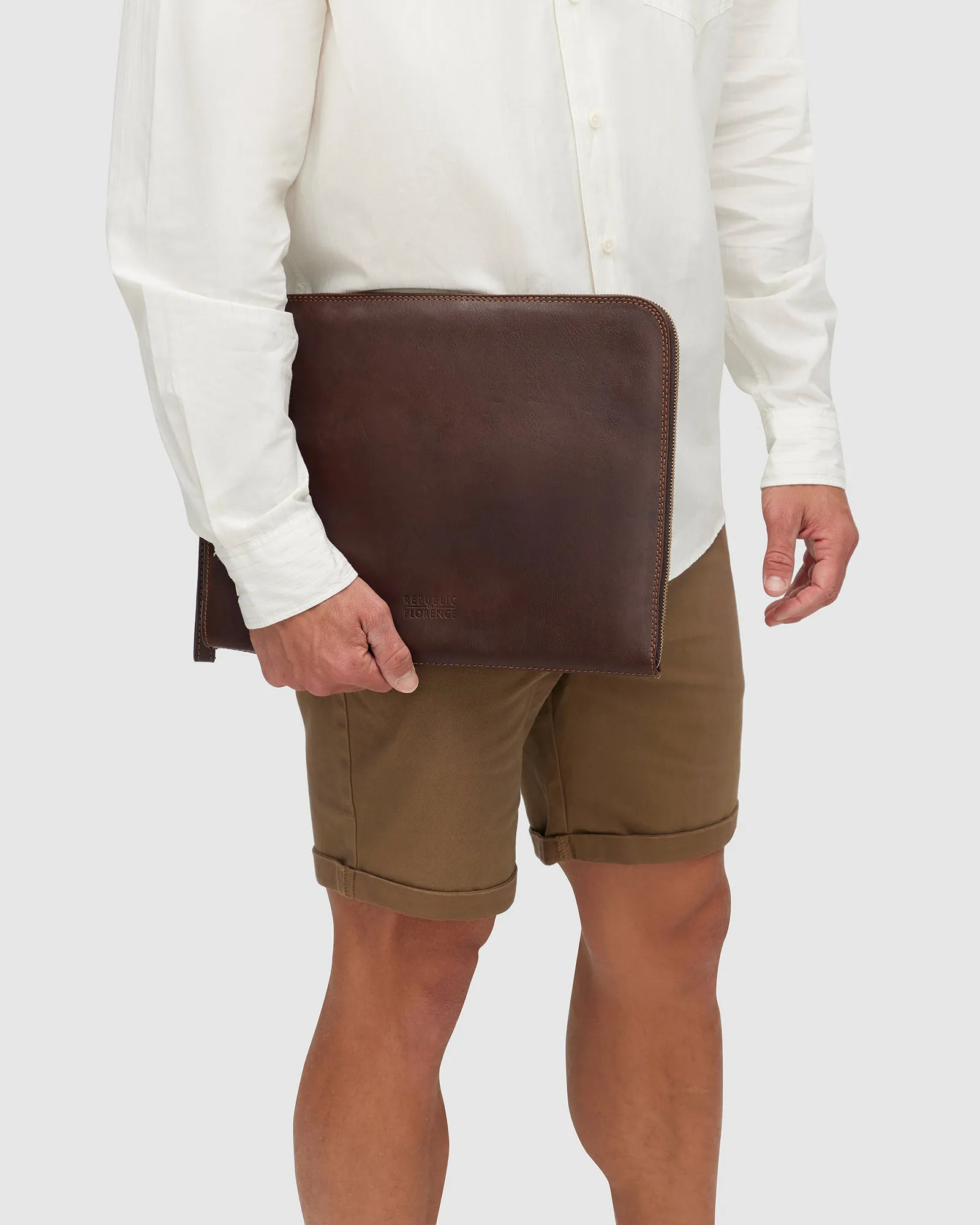Charta Choc Matt - Leather Document Holder - 13' laptop