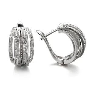 Circle Wedding Drop Earrings