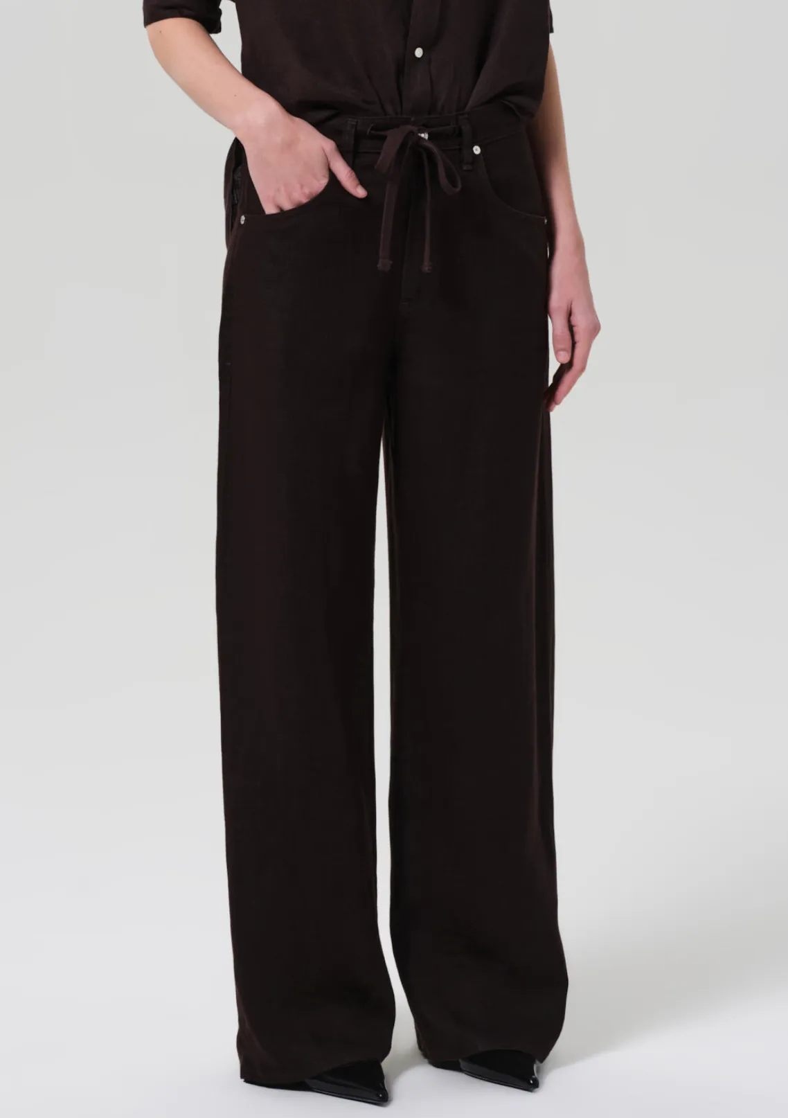 CITIZENS OF HUMANITY BRYNN DRAWSTRING LINEN TROUSER