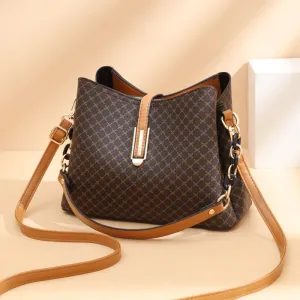 Classic Checkered Bucket Bag