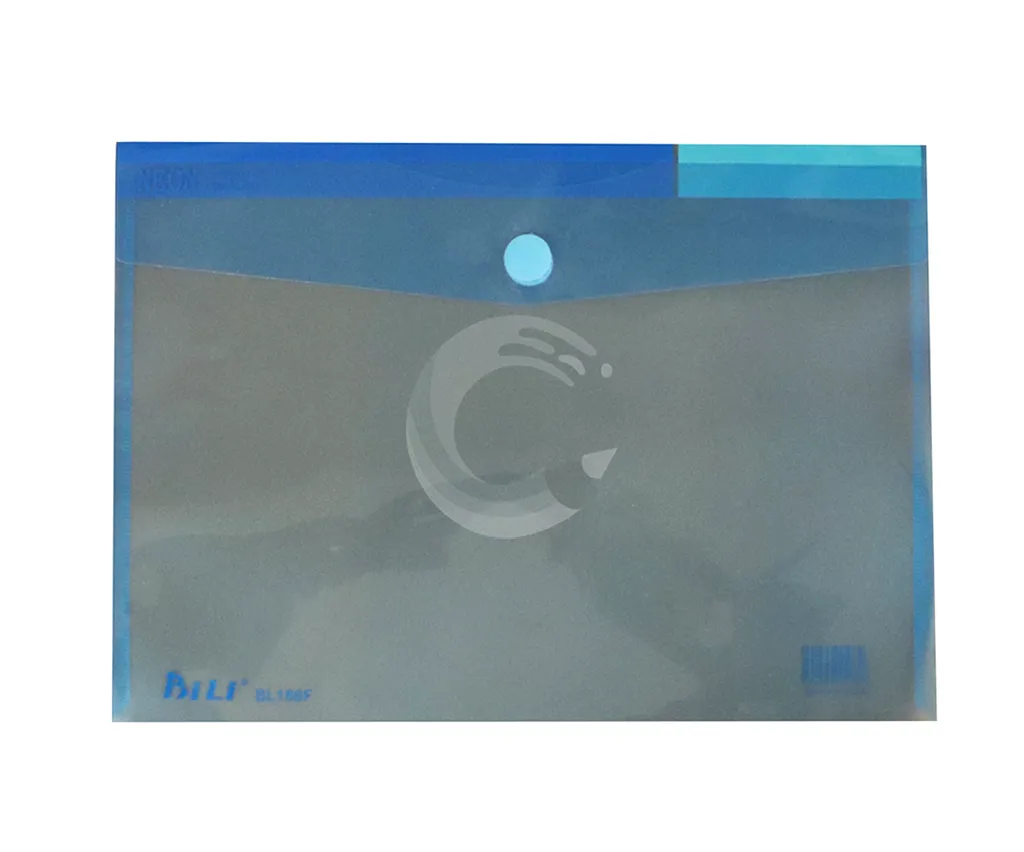 Clear Bag Fine Quality Transparent Bag with Button Document Holder Poly Case