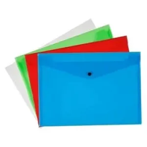Clear Bag Fine Quality Transparent Bag with Button Document Holder Poly Case