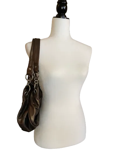 Cleo Metallic Brown Shoulder Bag