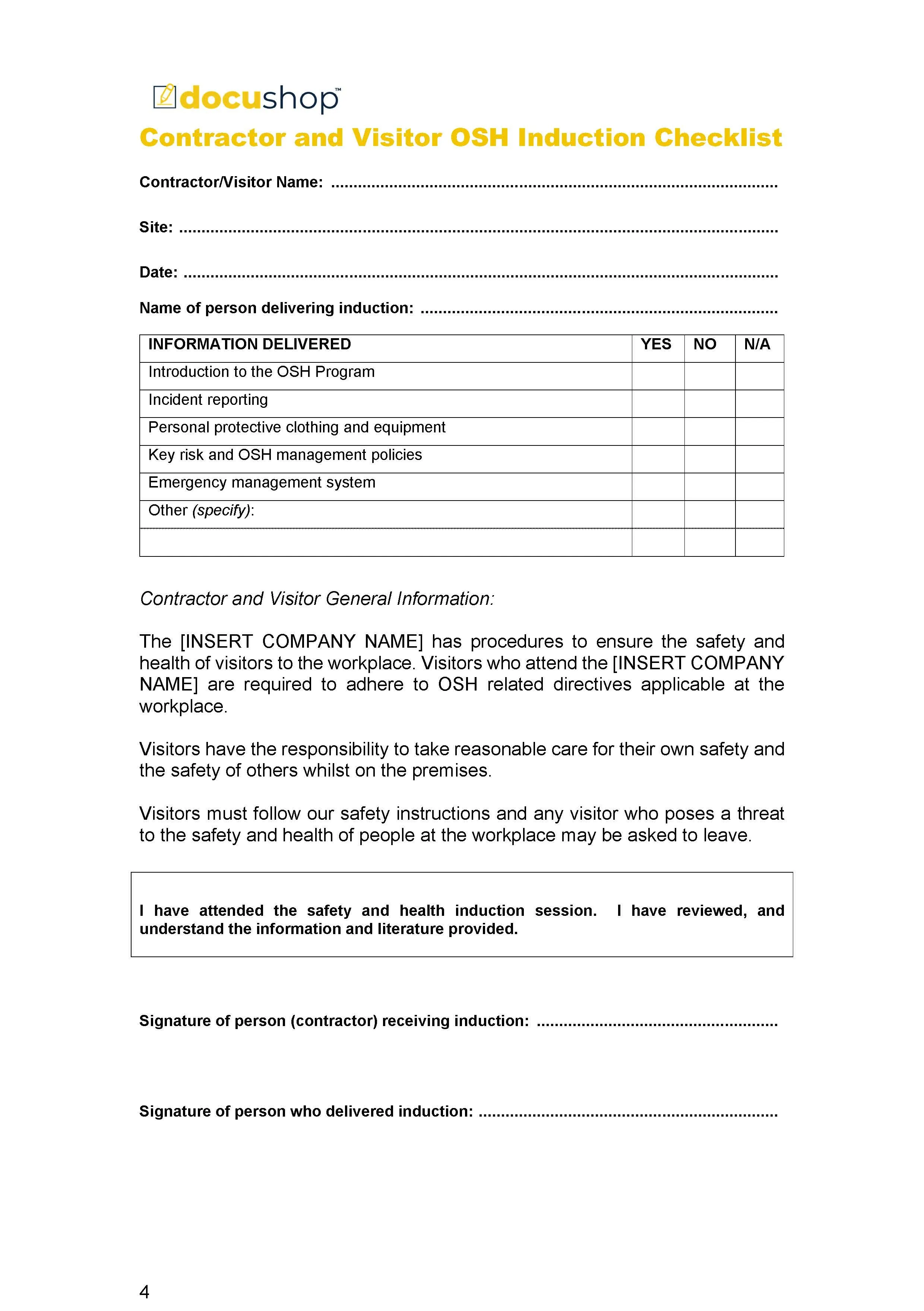 Complete Occupational Health & Safety Pack