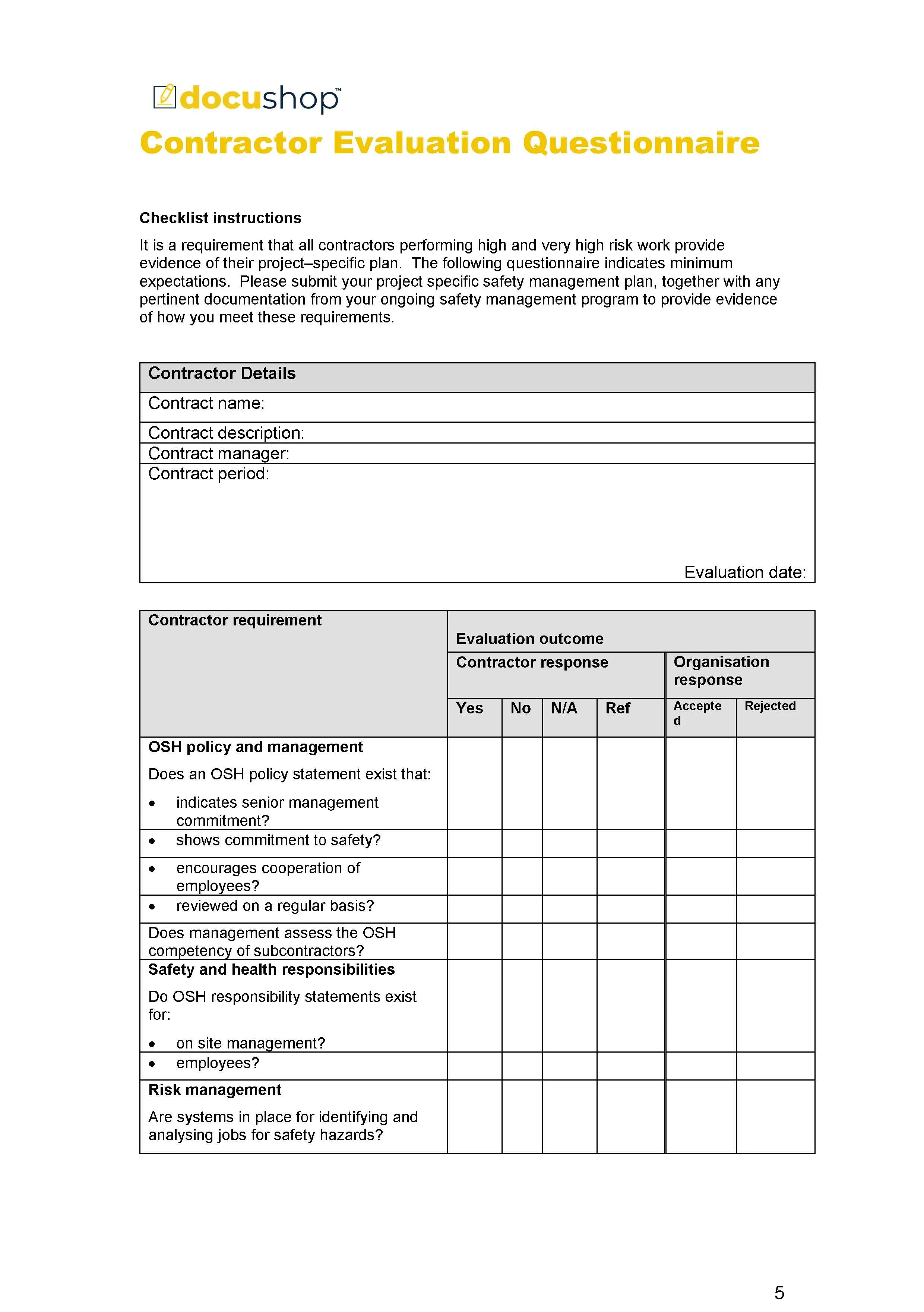 Complete Occupational Health & Safety Pack