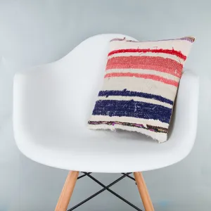 Contemporary Multiple Color Kilim Pillow Cover 16x16 8266