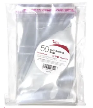 Cousin DIY 4.125"X6.125" Self-Sealing Bags 50/Pkg {K120}