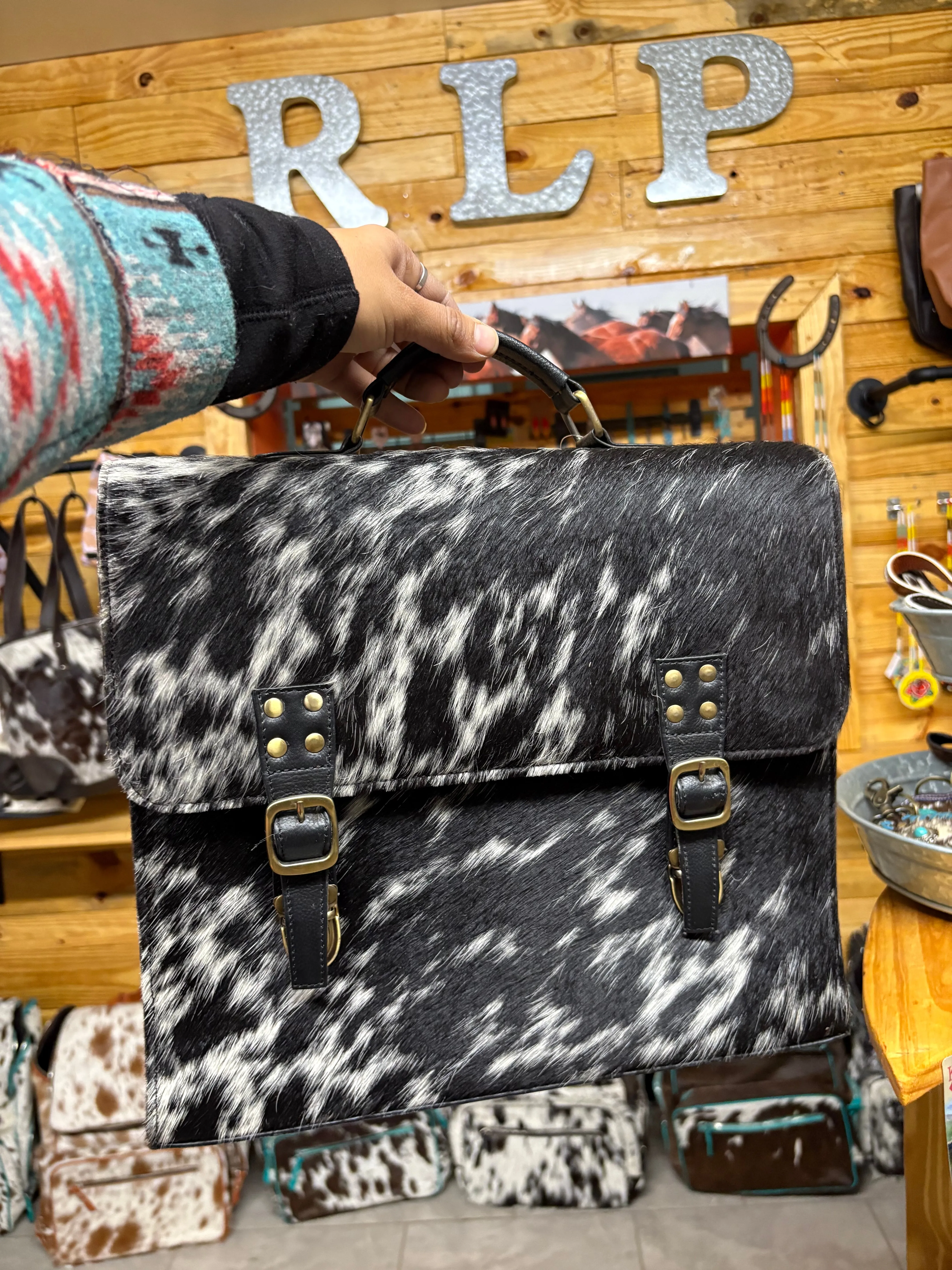 Cowhide Briefcase- Laptop Bag- Business