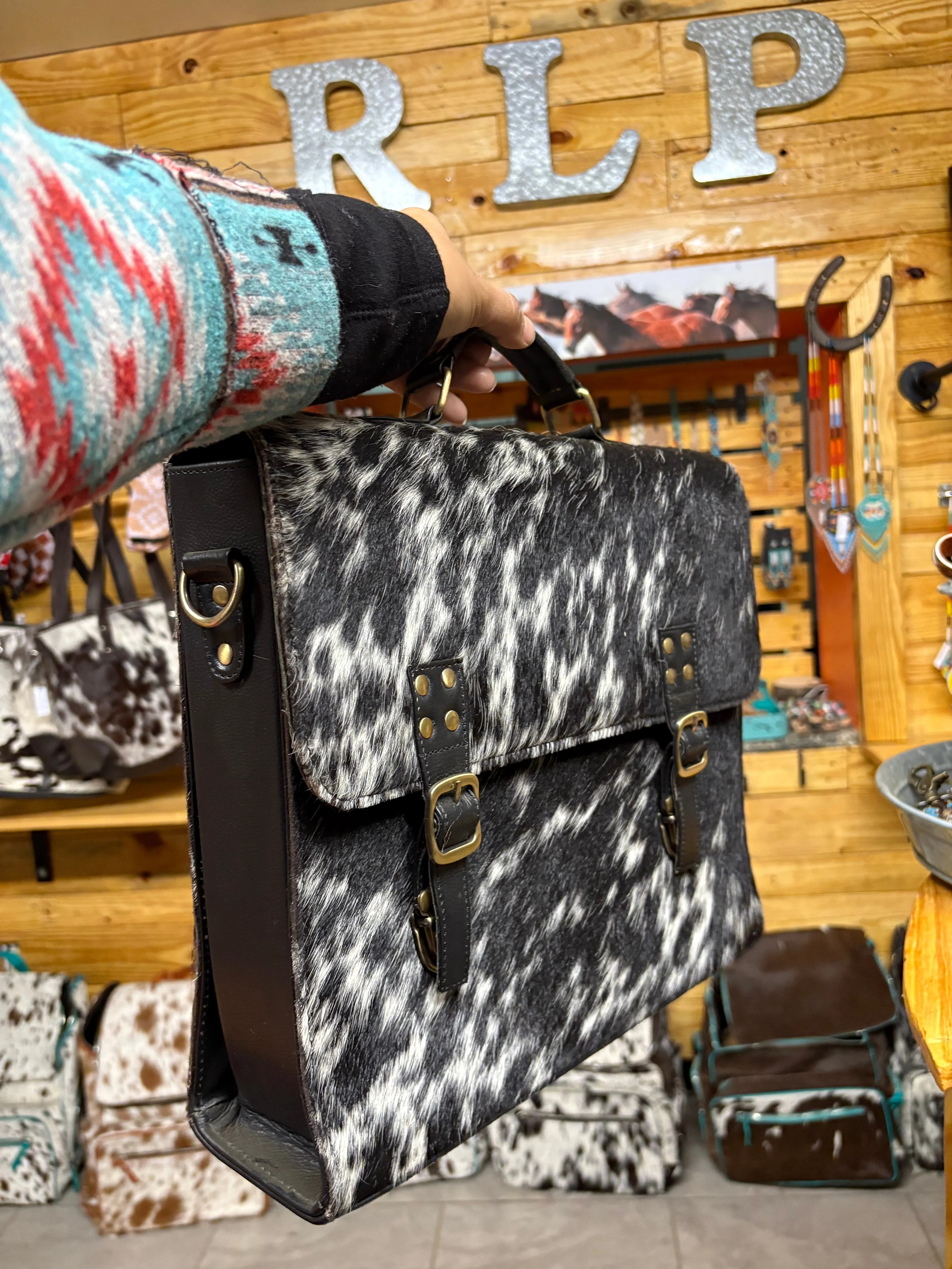 Cowhide Briefcase- Laptop Bag- Business