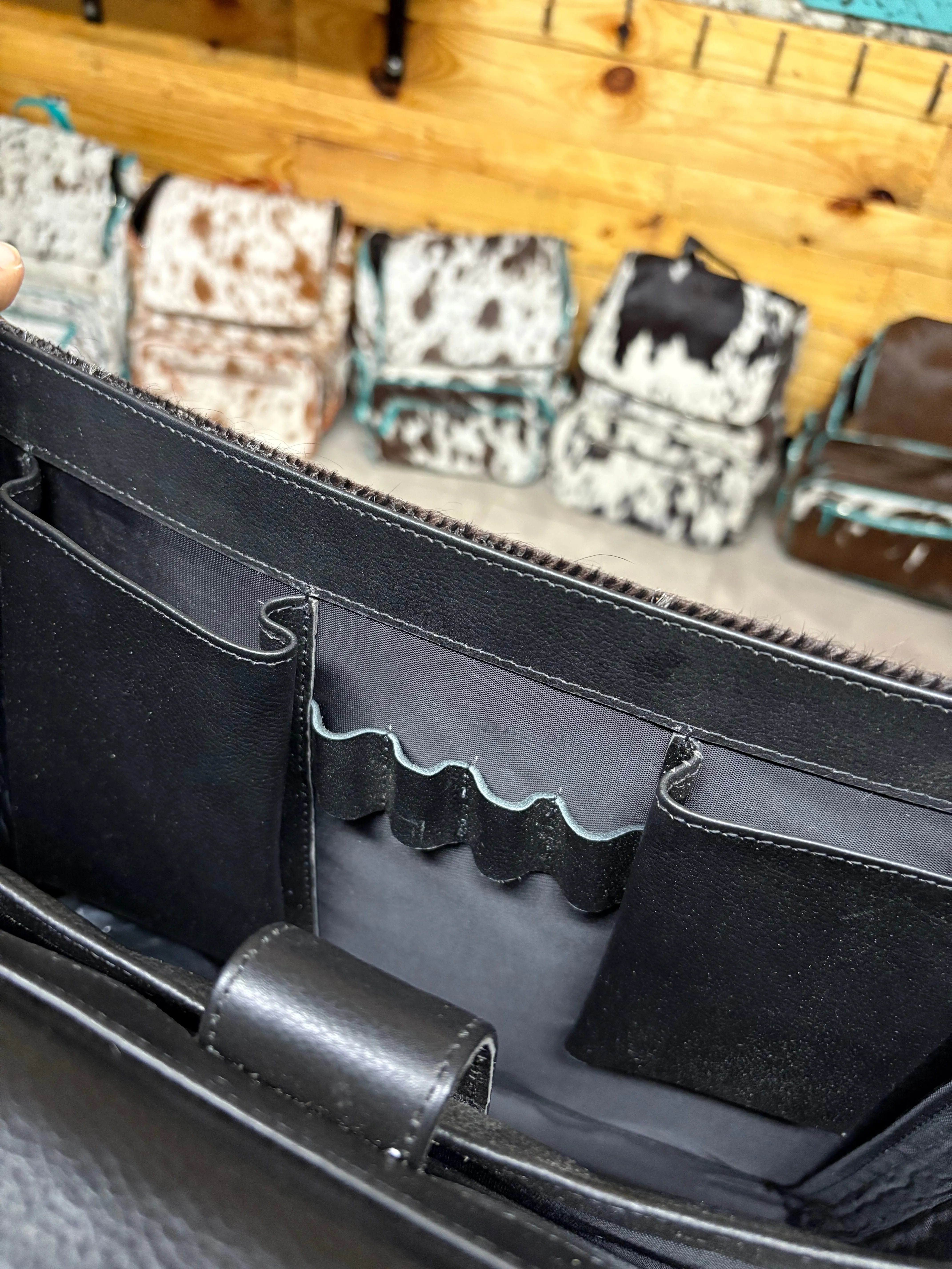Cowhide Briefcase- Laptop Bag- Business