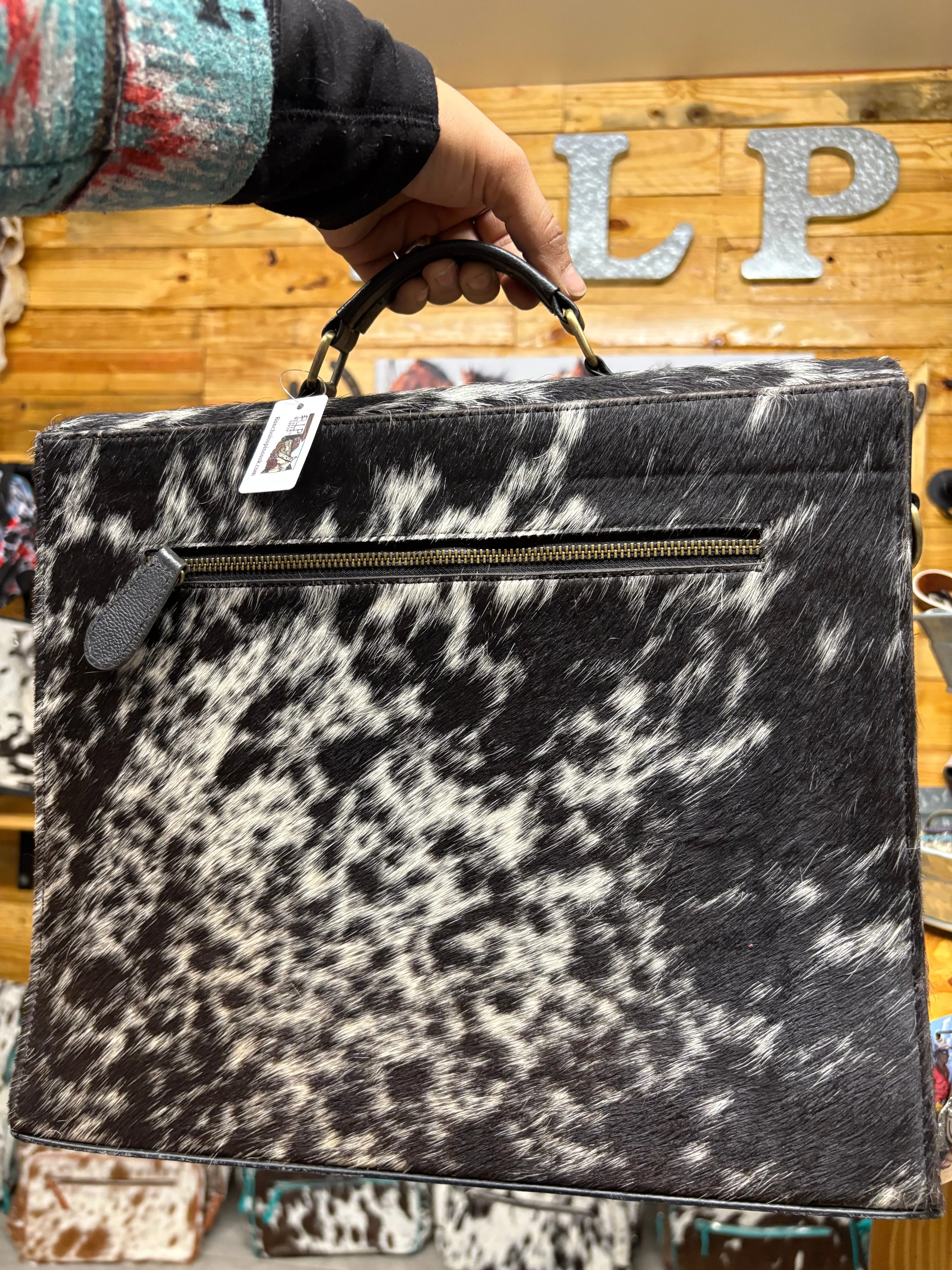 Cowhide Briefcase- Laptop Bag- Business