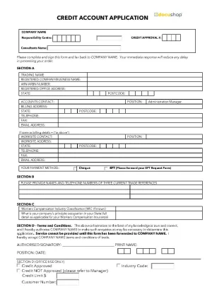 Credit Application