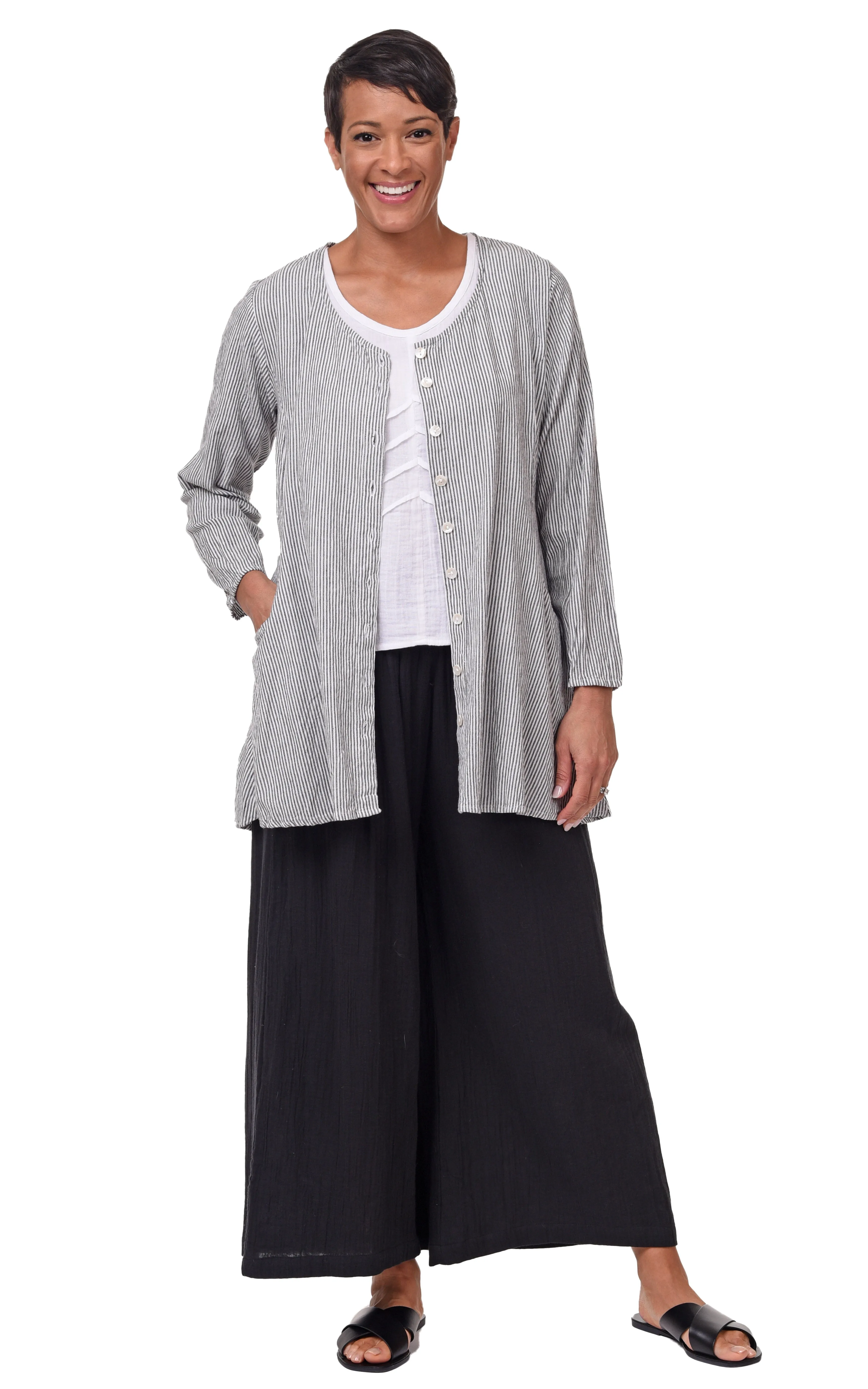 CV679 Ivy Jacket in Ticking Stripe