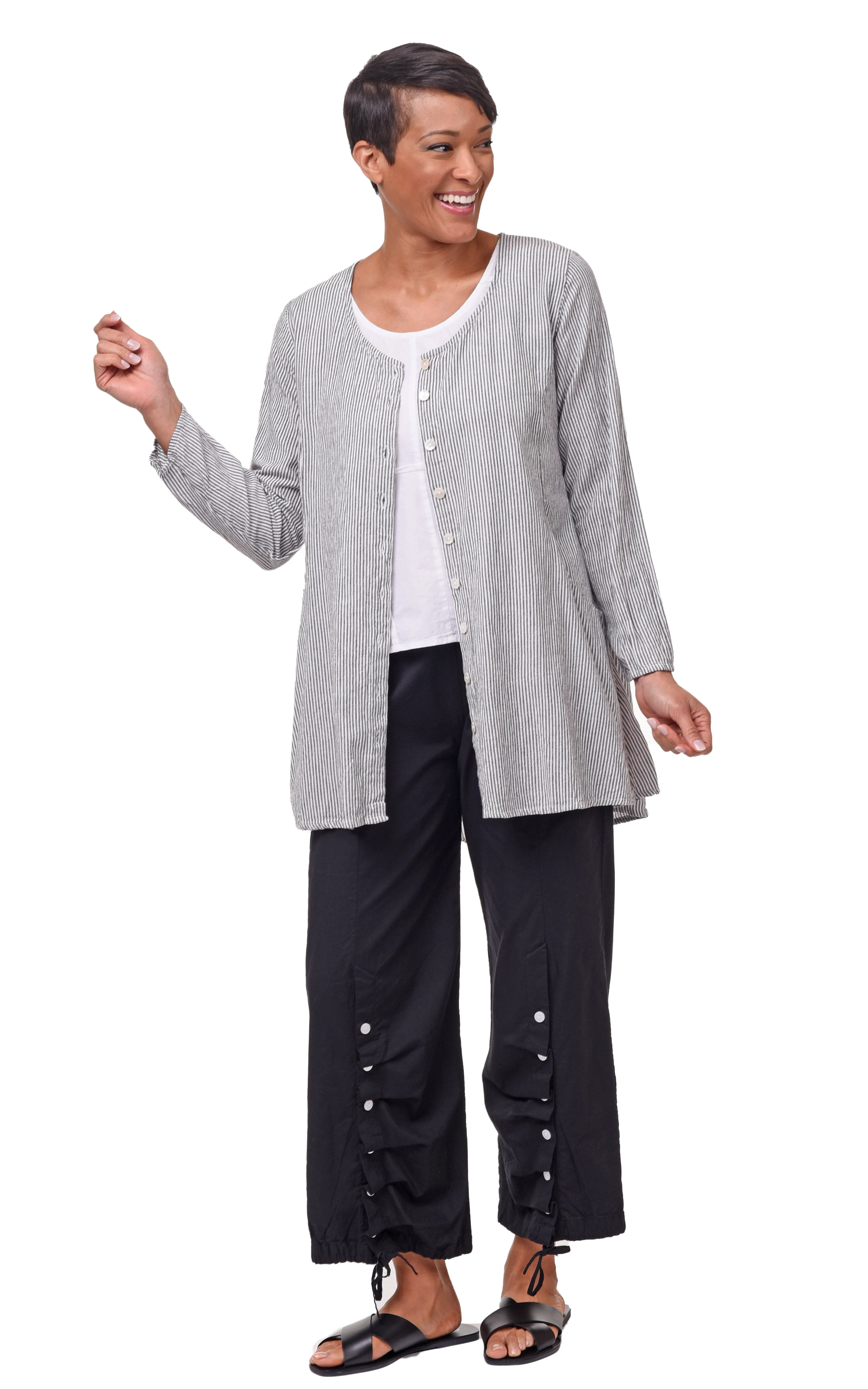 CV679 Ivy Jacket in Ticking Stripe