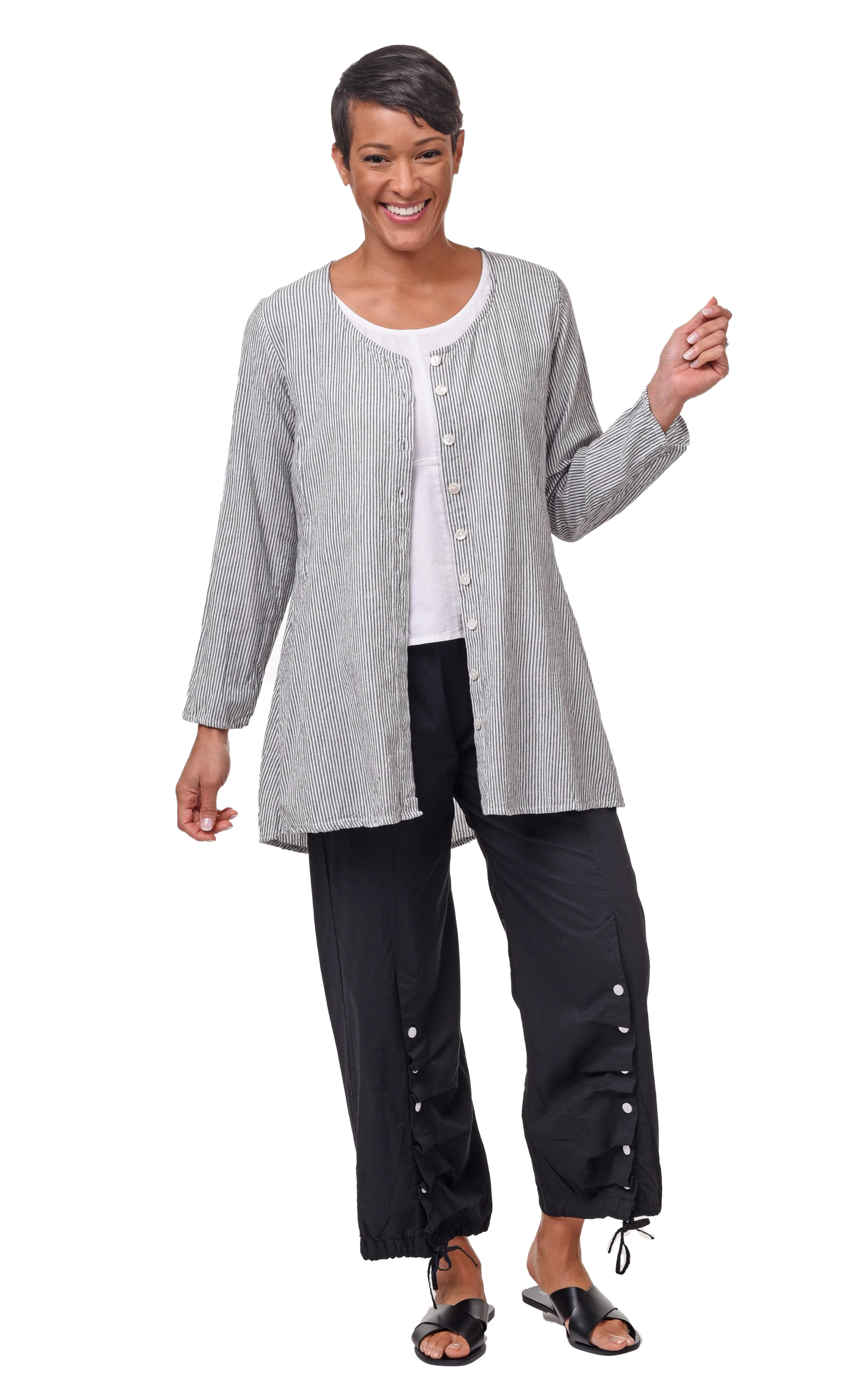CV679 Ivy Jacket in Ticking Stripe