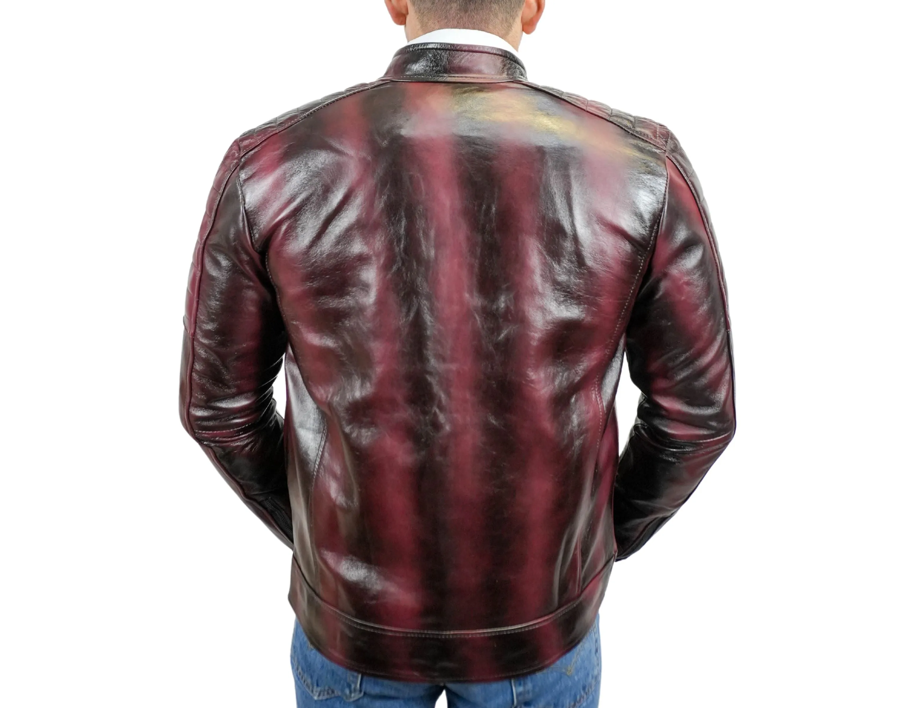 Dante Cherry Leather Jacket