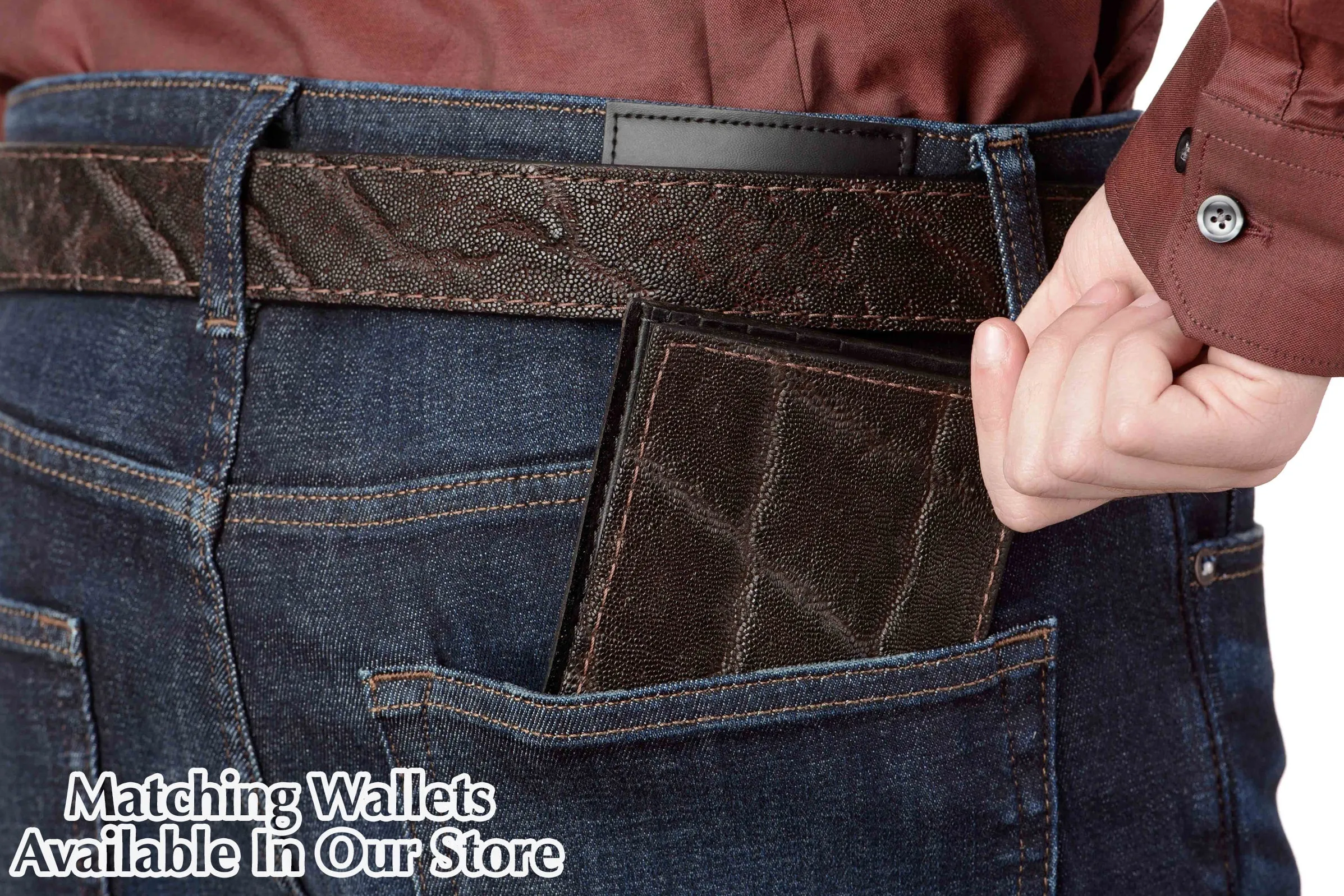 Dark Brown Elephant Money Belt With 25" Zipper