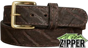 Dark Brown Elephant Money Belt With 25" Zipper