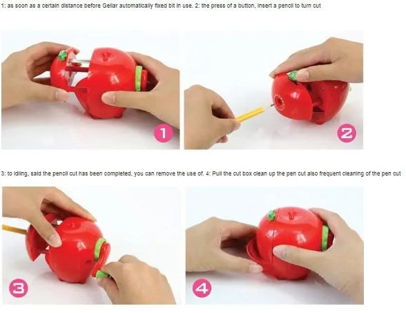 Deli Pencil Sharpener Unique Apple Shape E0659