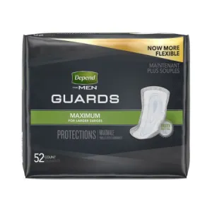 Depend Men Guards Maximum Absorbency - 52 Ea, Pack of 2