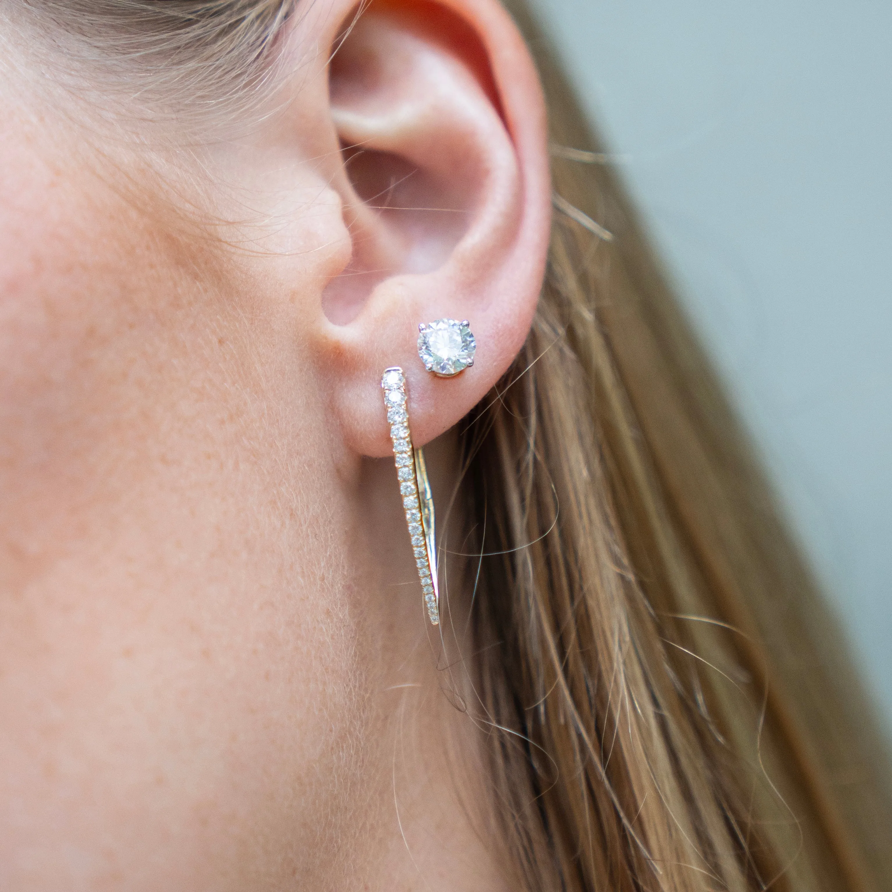 Diamond Spike Statement Hoops