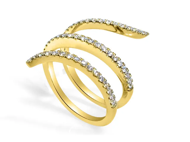 Diamond Spiral Ring