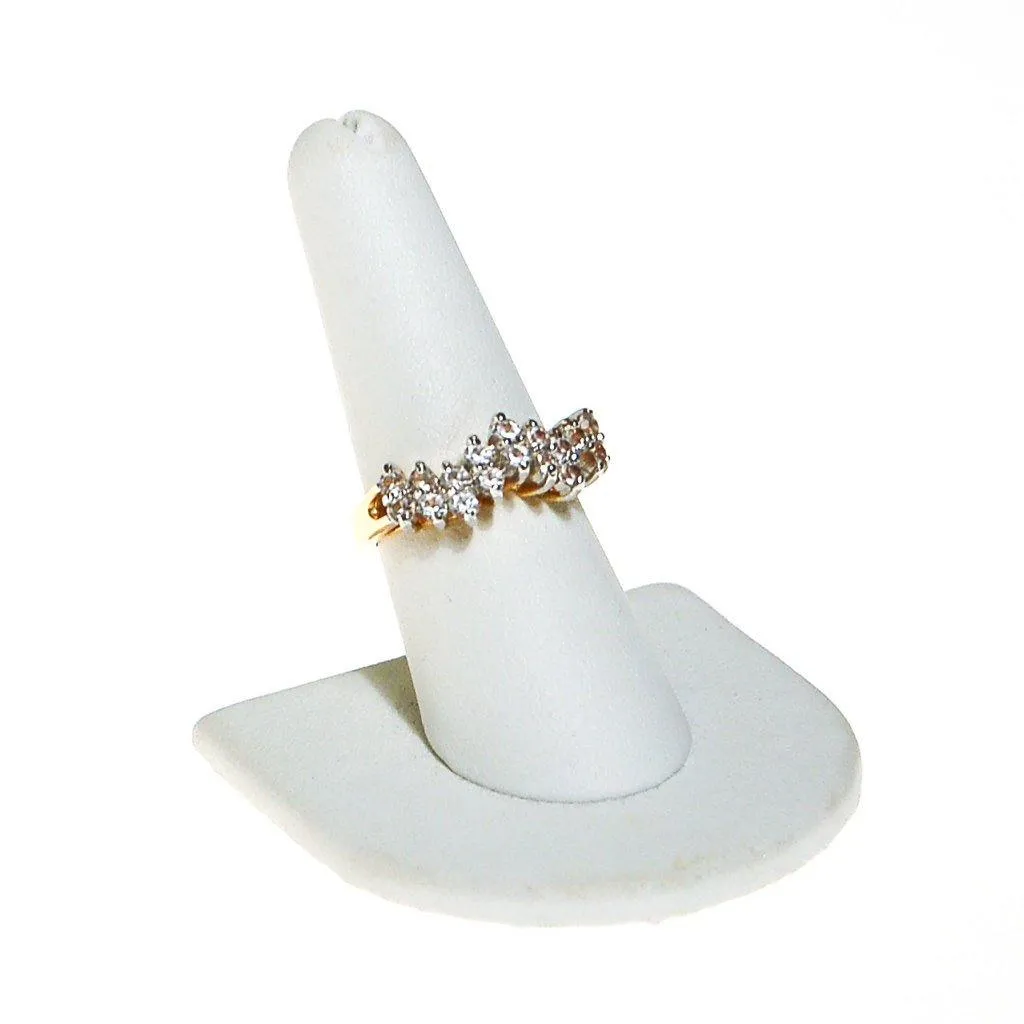 Diamonique Chevron CZ Band Ring
