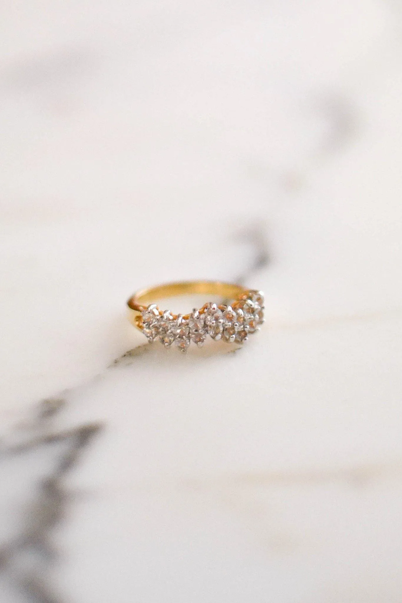 Diamonique Chevron CZ Band Ring