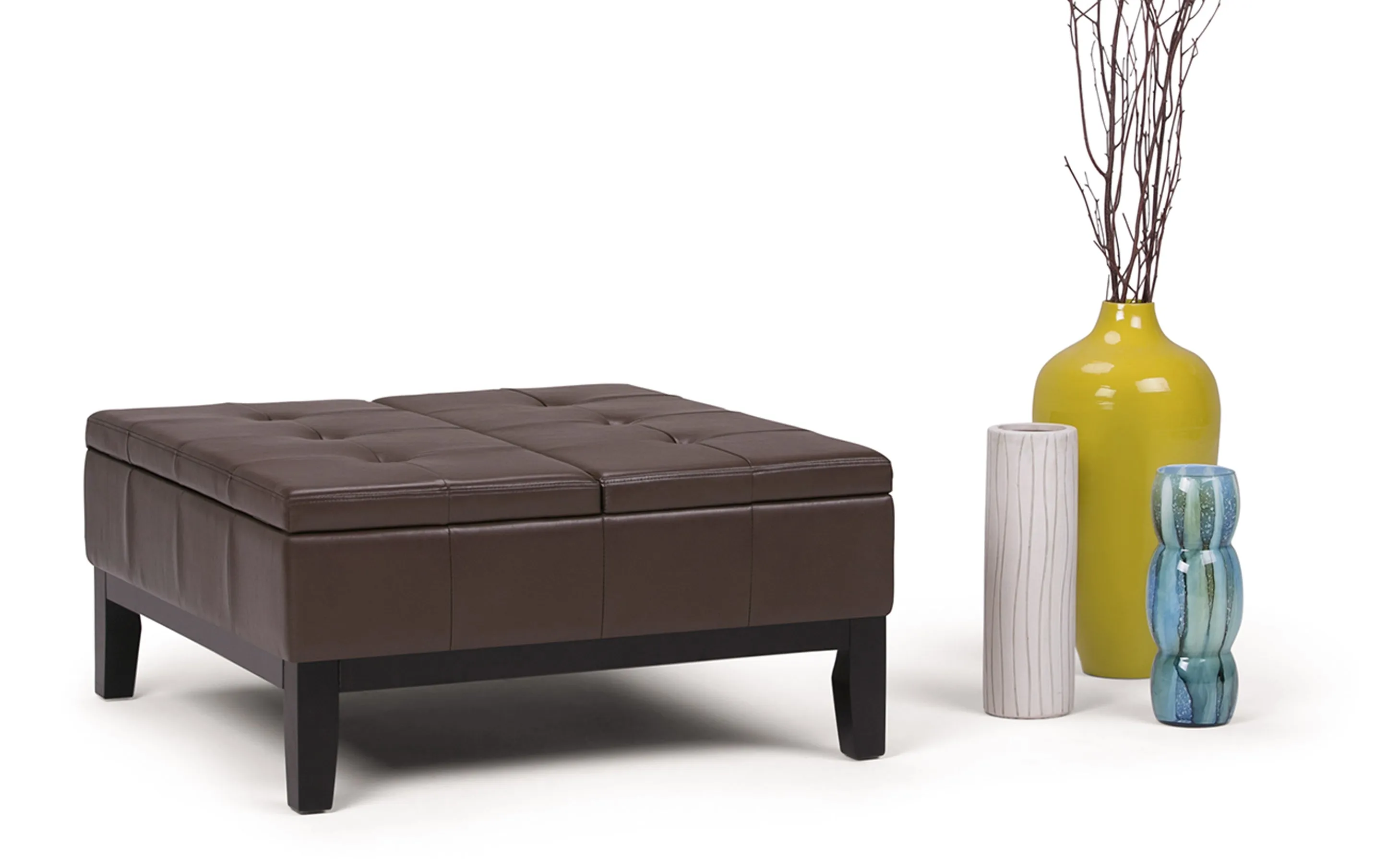 Dover Table Ottoman in Vegan Leather