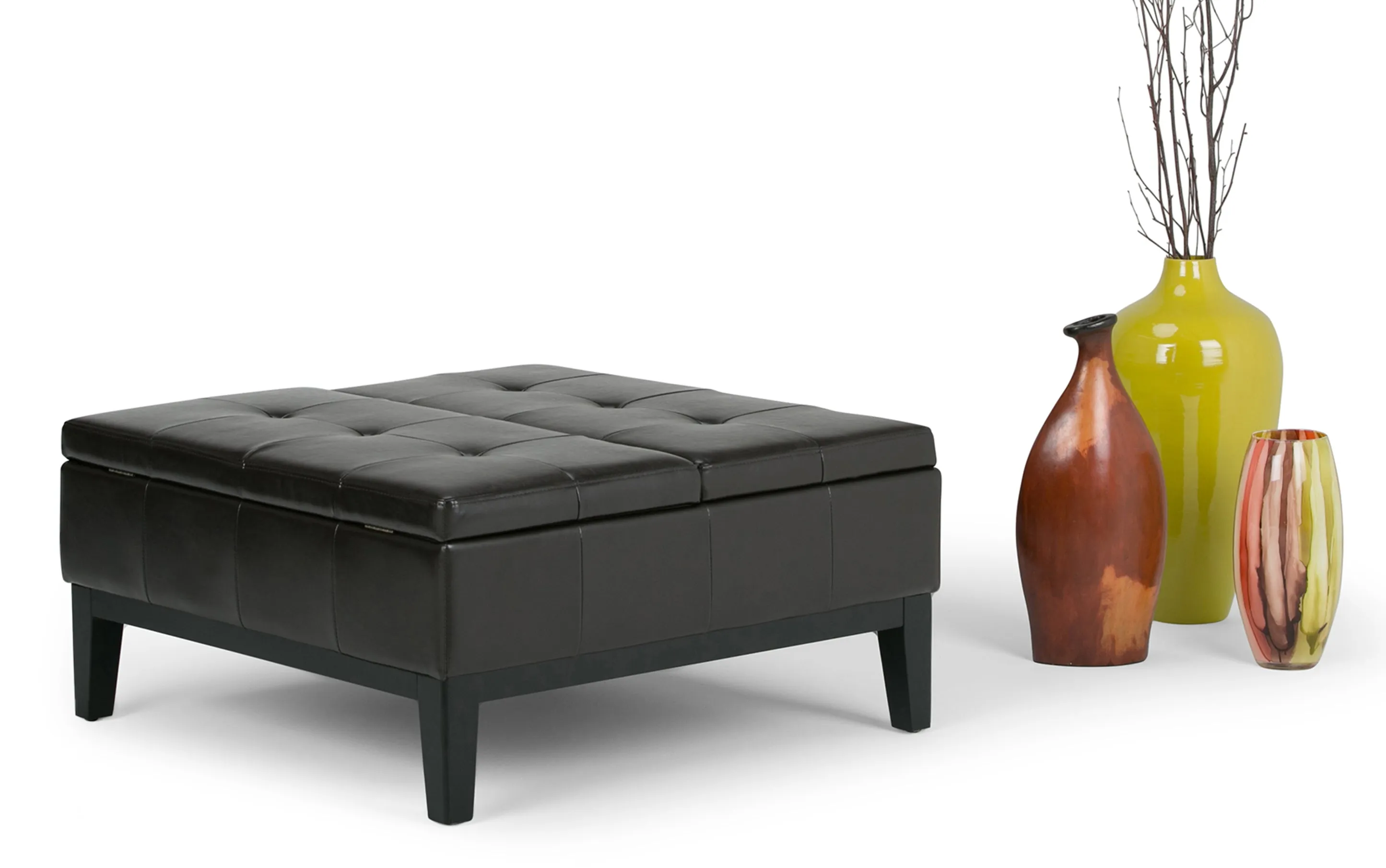 Dover Table Ottoman in Vegan Leather