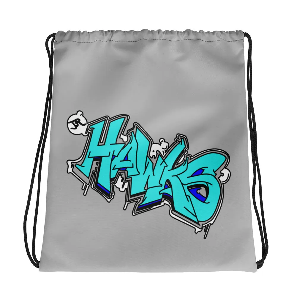 Drawstring Bag ~ Jr Hawks Graffiti Bag