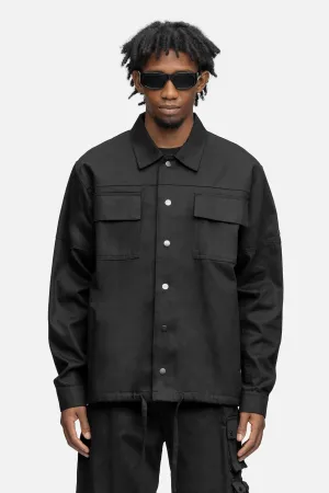 DRAWSTRING SHACKET BLACK