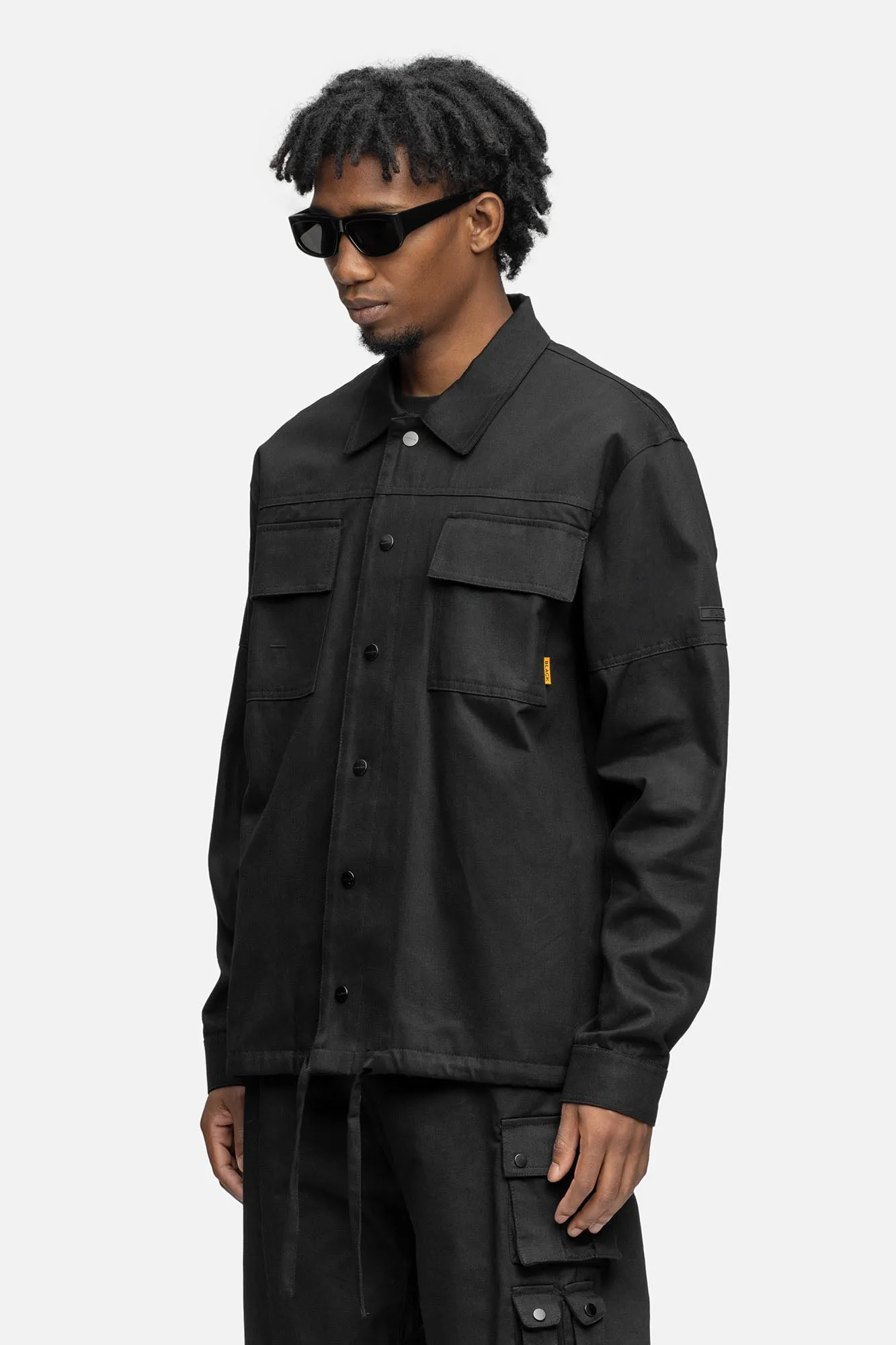 DRAWSTRING SHACKET BLACK