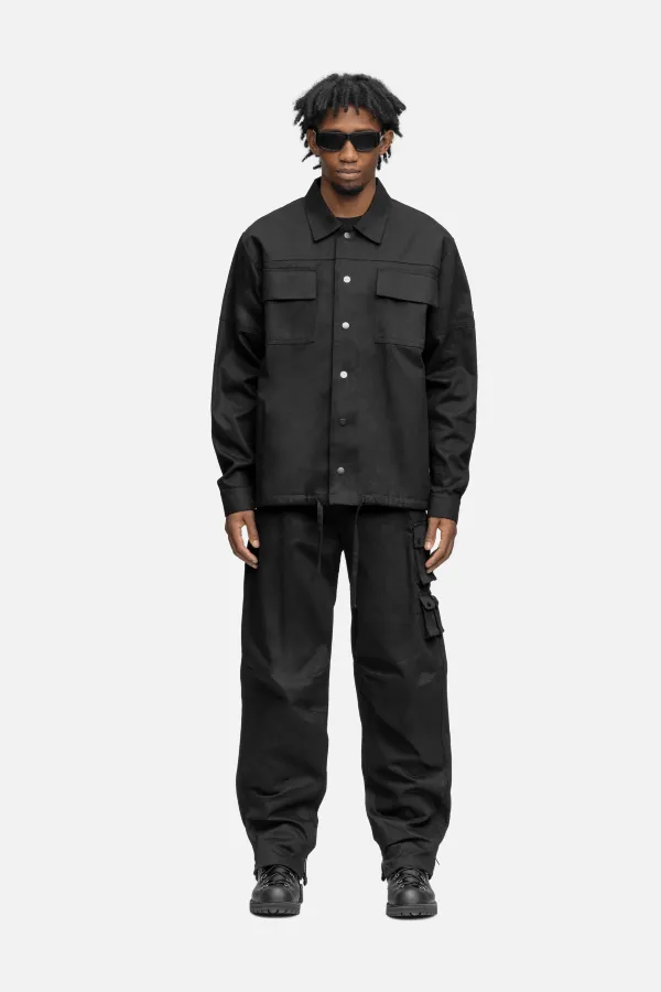 DRAWSTRING SHACKET BLACK
