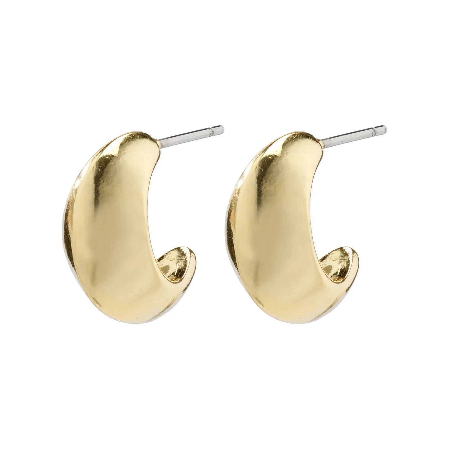 EDWINA RECYCLED CHUNKY HUGGIE HOOP EARRINGS / GOLD
