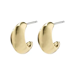 EDWINA RECYCLED CHUNKY HUGGIE HOOP EARRINGS / GOLD